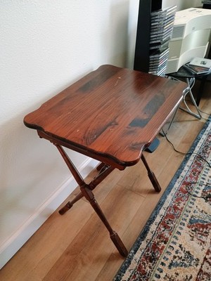 Vintage Ethan Allen Rustic OLD TAVERN Pine Wood Folding TV Tray