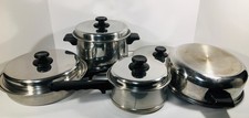 LIFETIME COOKWARE T304 Stainless Steel Lot of 8 Pcs SOLAR CAP DOME + PANS + LIDS