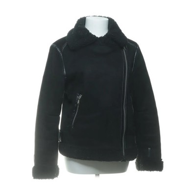 Zara, Shearling Jacke, Damen, Größe: XS, Schwarz, Polyester, Einfarbig #CKX