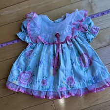 Vintage Baby Girl Cutest One Ruffle Lace Spring/easter Dress Size 18 Months
