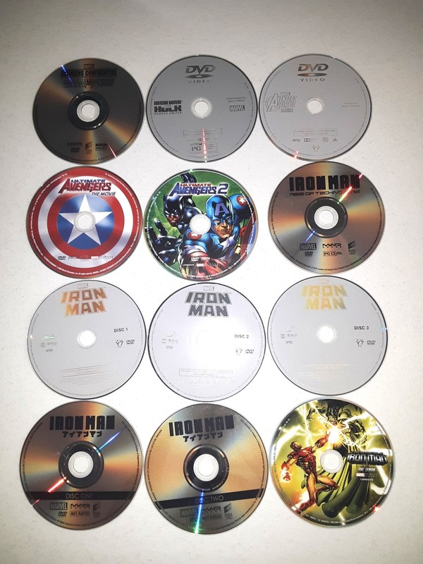 Avengers & Ironman DVD Lot of 12 - Animated Films