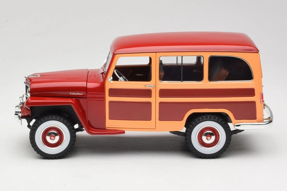 92858 Willys Jeep Station Wagon Red Road Signature 1:18 - Image 4 of 4