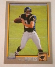 Topps 2001 Drew Brees San Diego Chargers Rookie Football Card #328. rookie card picture