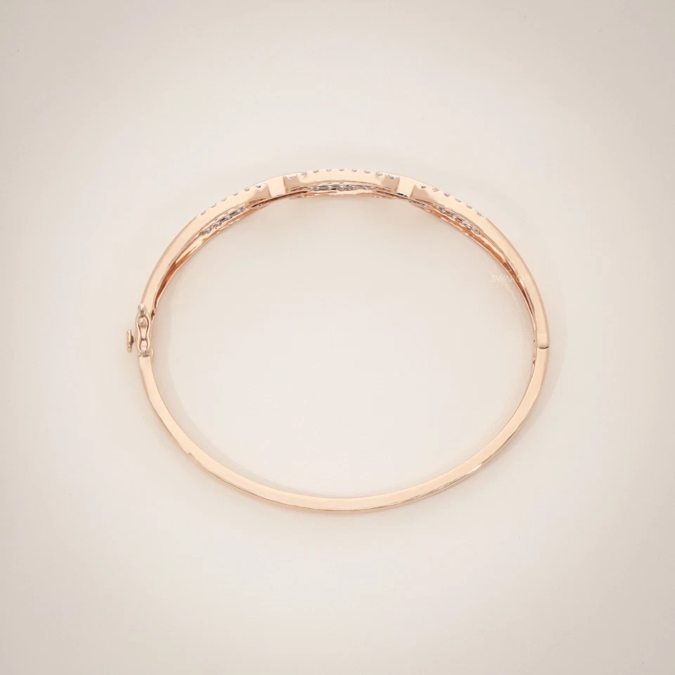 Pulsera Oro Rosa 18K | Diamantes Rosa Claro Natural | Peso Bruto 13,57 g Foto 2 de 4