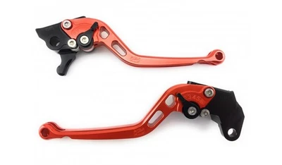 Paire Leviers Longs Orange Pour BMW G650X XCOUNTRY XCHALLENGE XMOTO K15 2007-11 - Photo 1/4