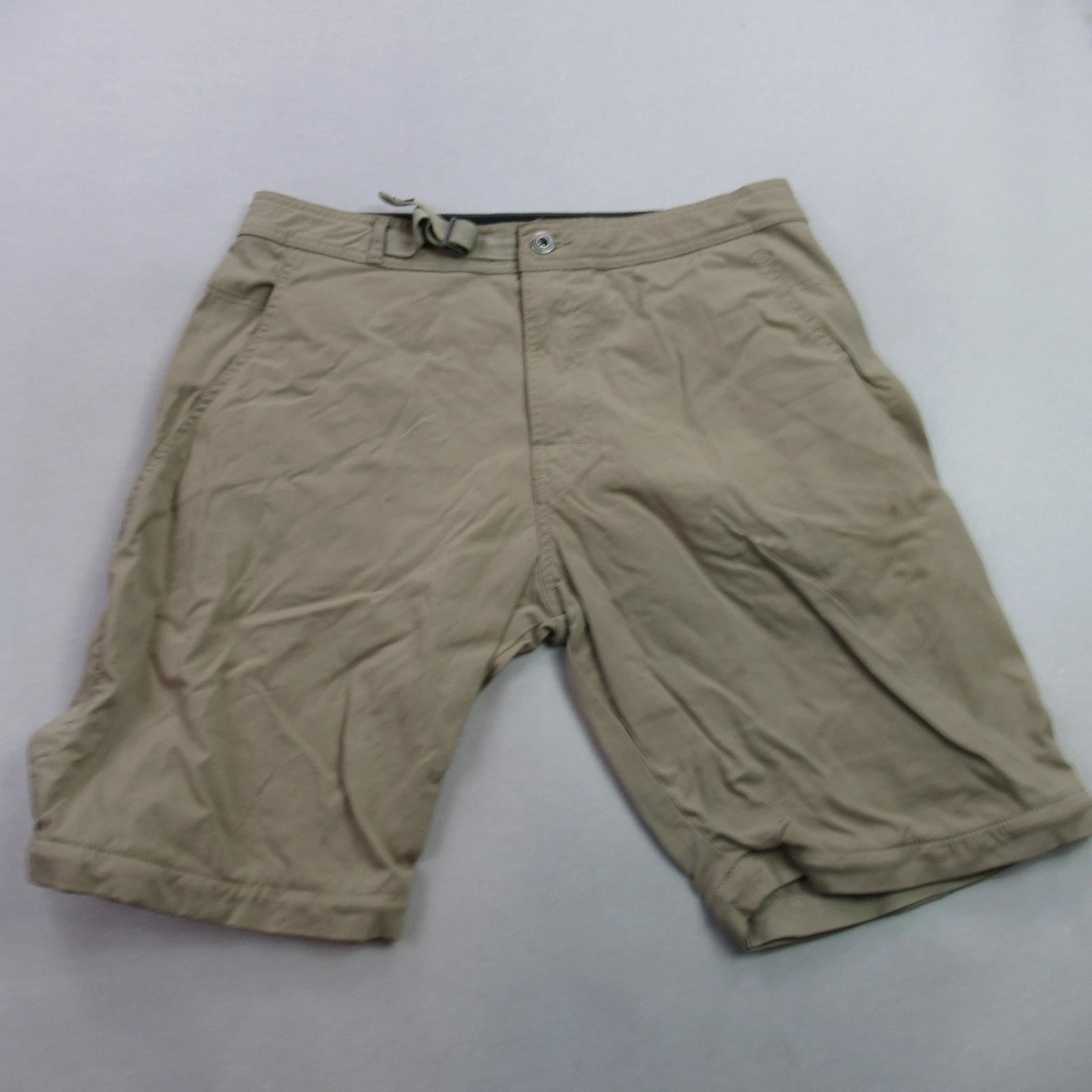 Prana Shorts Mens Medium Chino Pockets Casual Outdoors Hiking Beige