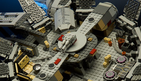 Lego 75105 Millennium Falcon Used W/ 3 Minifigures Rey(cracked torso) Fin BB8 