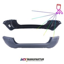 LACKIERT -WUNSCHFARBE-Stoßstange hinten für Ford Fusion JU ohne PDC Bj. 02-09/05