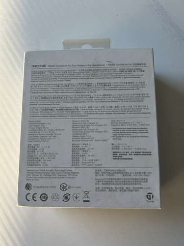 NUEVO en caja abierta! 1MORE ComfoBuds ProTrue Auriculares Intrauditivos Inalámbricos - Blancos - Imagen 3 de 4
