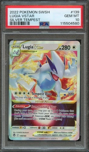 PM - 2022 - POKEMON SWSH - SILVER TEMPEST - #139 - LUGIA VSTAR - PSA 10