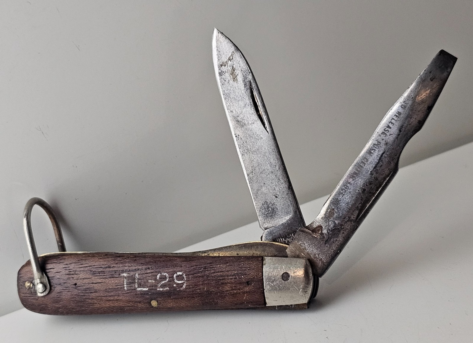 Utica Cutlery Co TL 29 Military Signal Corps Folding Pocket Knife Made In USA