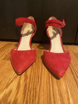 Louise Et Cie Stiletto Red Sz-9 Pointed Toe NYE Holiday Parties Special Occasion