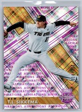 2019 Panini Elite Extra Edition 38 T.J. Sikkema Purple SN250 Kansas City Royals