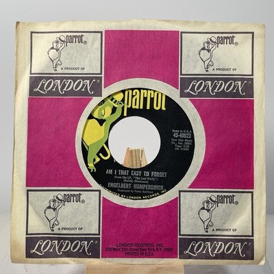ENGELBERT HUMPERDINCK 45 RPM PRETTY RIBBONS / AM I THAT EASY TO FORGET VG
