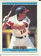 1992 DONRUSS Baseball Card #302 Luis Sojo ANGELS