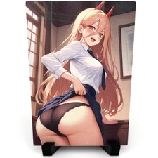 Chainsaw Man Power Sexy Hot Anime Waifu Girl Lewd Doujin Goddess Story Art Card