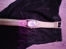 women fossil wrist watch leather band Es9934