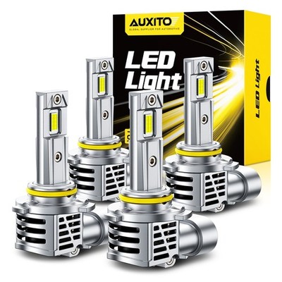 AUXITO 4X 9005+9006 LED Headlight Light Combo High Low Beam Bulb Bright White