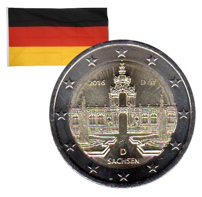 2 Euros commémorative Allemagne Saxe 2016
