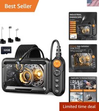Dual-Lens HD Endoscope Camera with 5" Screen - Waterproof  32GB SD Card Incl...