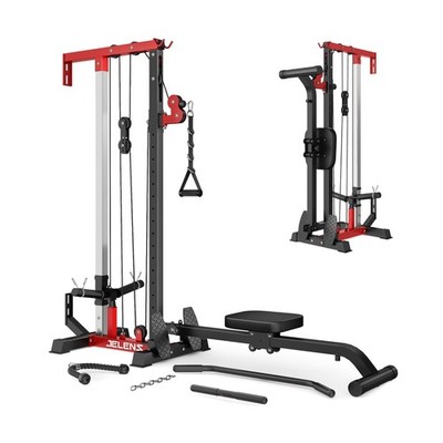JELENS RC01 Foldable LAT Pulldown Machine with Adjustable seat, Wall Mount Ca...