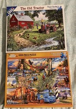 Lot Of 2 White Mountain Puzzles 1000 Pieces