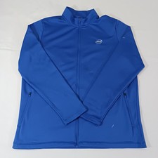 Nike Dri-Fit Full Zip Men's Blue Long Sleeve Fleece Golf Thermal Jacket Sz Large