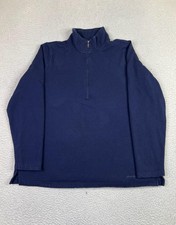 Eddie Bauer Sweater Women's 2X Blue Quarter Zip Fleece Pullover Casual 7908
