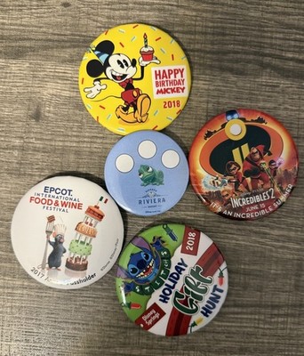 Disney Parks Limited Edition Button Set!   Exactly As Pictured!