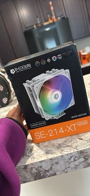 ID-COOLING SE-214-XT ARGB White CPU Cooler 4 Heatpipes CPU Air Cooler ARGB Light