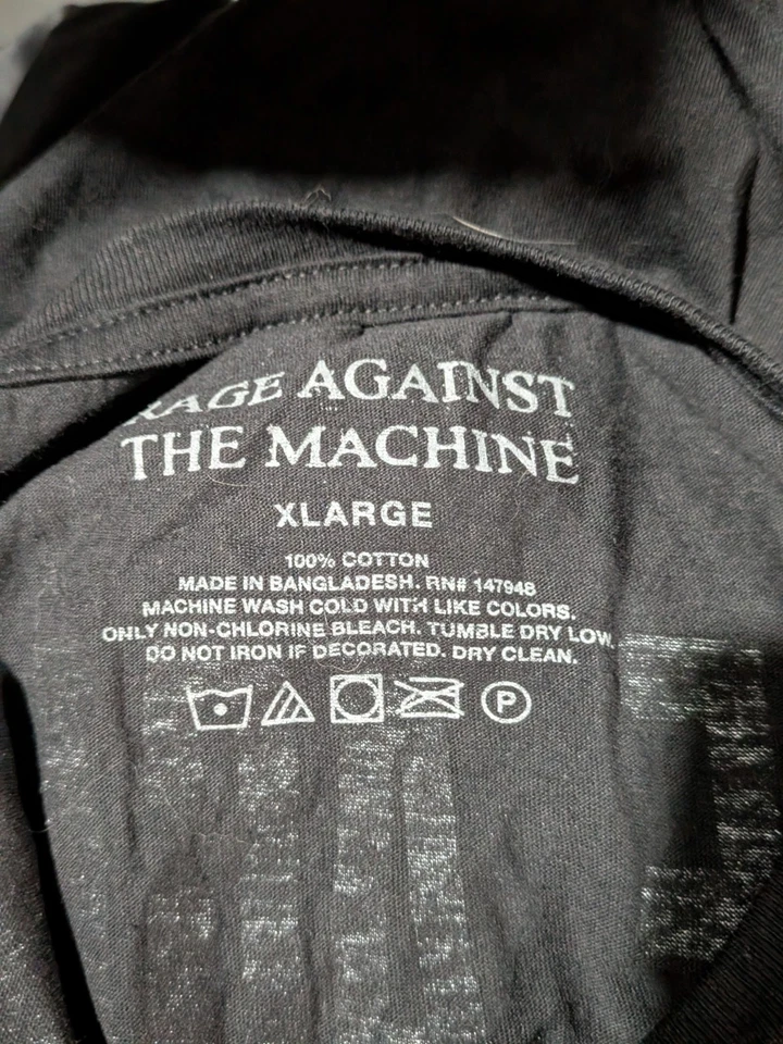Rage 2022 Tour T-Shirt XL RATM rage against the machine concert robot lady - Image 3 of 3