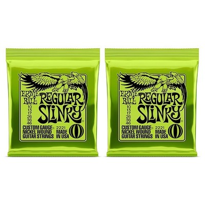 Ernie Ball 2221 Regular Slinky Nickel Wound Electric Guitar Strings 2Pack