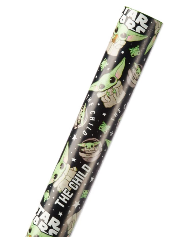 Star Wars Mandalorian Wrapping Paper, The Child/Baby Yoda (1 Roll, 75 sq. ft.) - Image 4 of 4