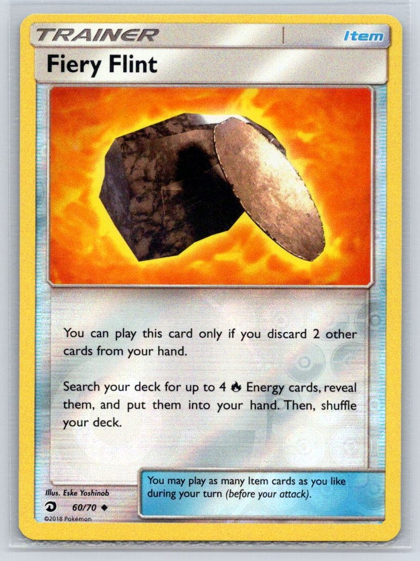 FIERY FLINT 60/70 UC Dragon Majesty Pokemon Reverse Holo HP
