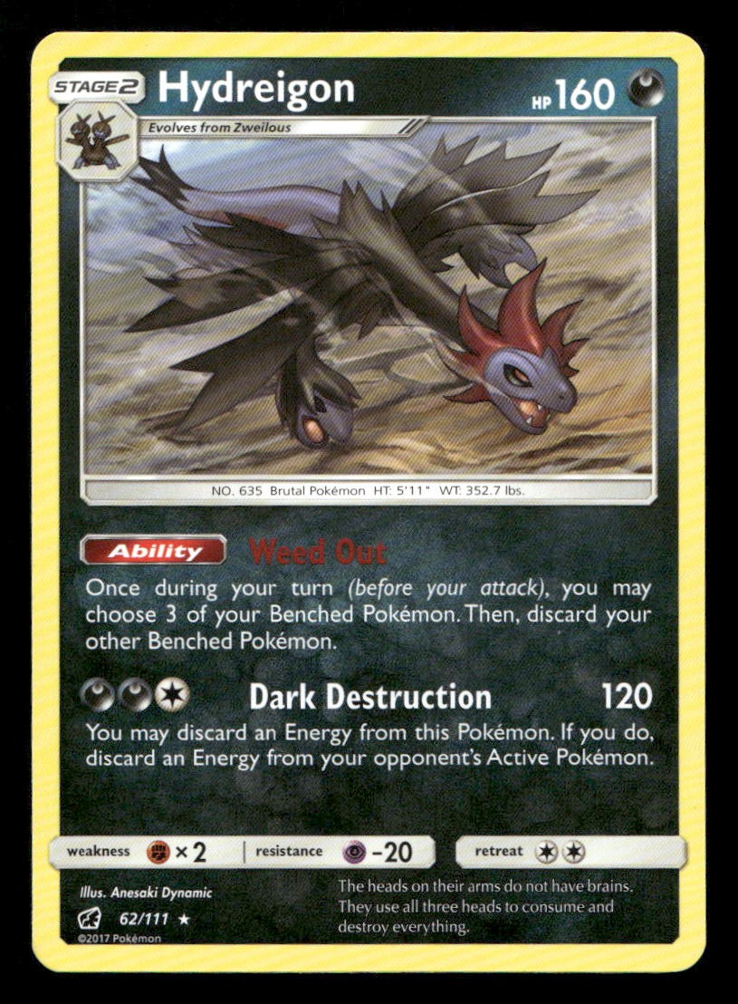 Hydreigon 62/111 Crimson Invasion NM/M Pokemon
