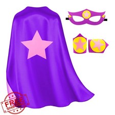 iROLEWIN Kids Superhero Cape Mask Set Boys Girls Dress Up Toy