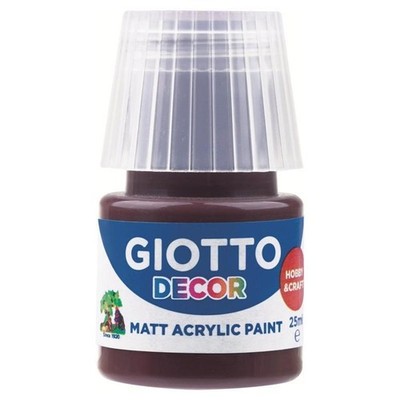 Giotto Decor Acrylic Matt 6 Stück à 25ml Tempere Acryl Sepia 22