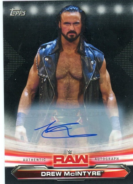 2019 Topps WWE Raw Drew Mcintyre True 1/1 Autograph Rare Black Parallel