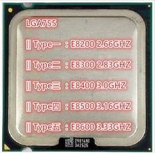 Intel Core2 DUO E8200 E8300 E8400 E8500 E8600 775pins CPU Processor