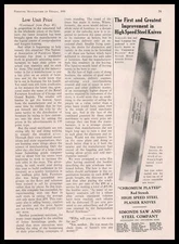 1930 Simonds Saw & Steel Company Fitchburg Massachusetts Planer Knives Print Ad