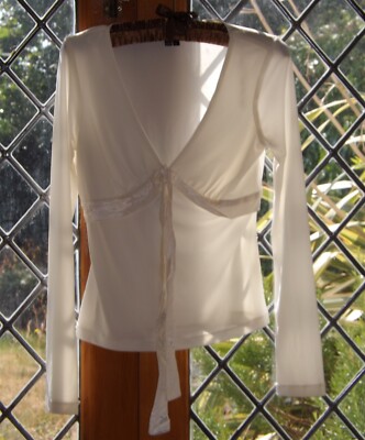My Michelle, weißes Langarmshirt, Gr. L