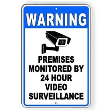 Warning Premises Monitored 24 Hour Video Surveillance Sign Or Decal 6 SIZES S064