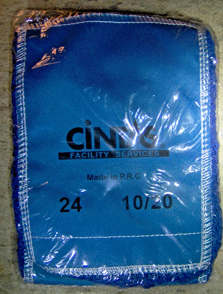 1 件全新防尘拖把替换头蓝色扭转环 24 英寸 10/20 Cintas — 第 2/4 张图片