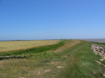 Foto 6x4 Deich bei Easington Clays Easington\/TA3919 Blick nach Südosten f c2005