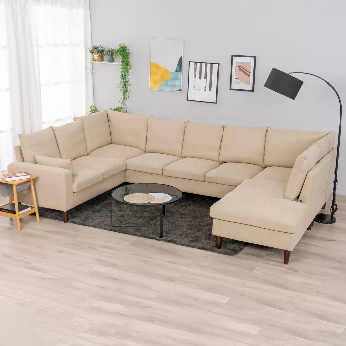 Small space u shaped sectional online