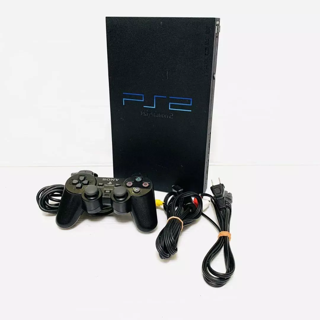 Sony PlayStation 2 PS2 SCPH-50000 Black Console Set Japanese Disc  NTSC-Japan JP