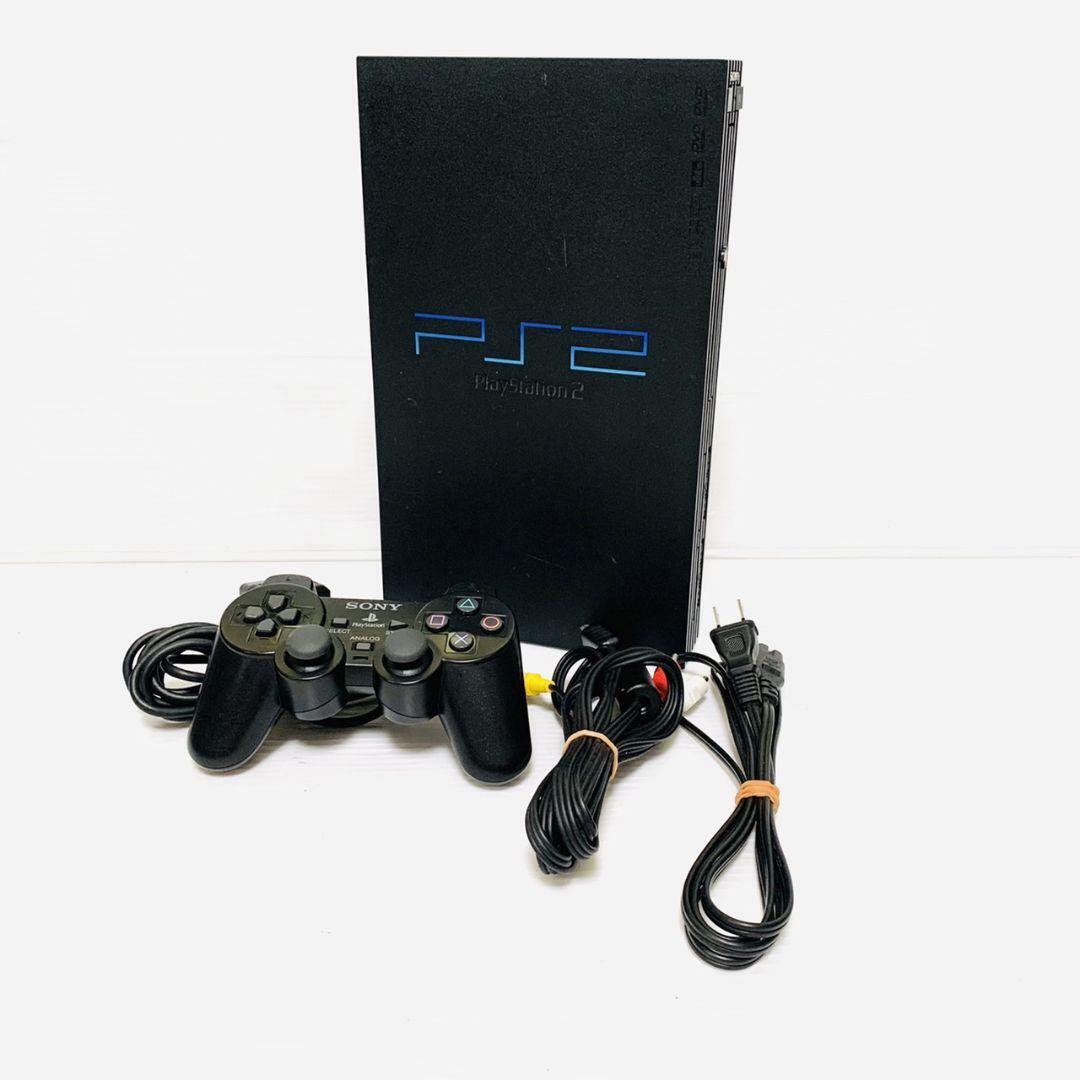 Sony PlayStation 2 PS2 SCPH-50000 Black Console Set Japanese Disc 