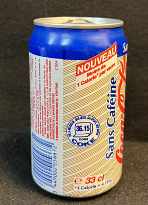 Coca Cola Light Can Full 1991 France Sans Cafeine Unopened | eBay