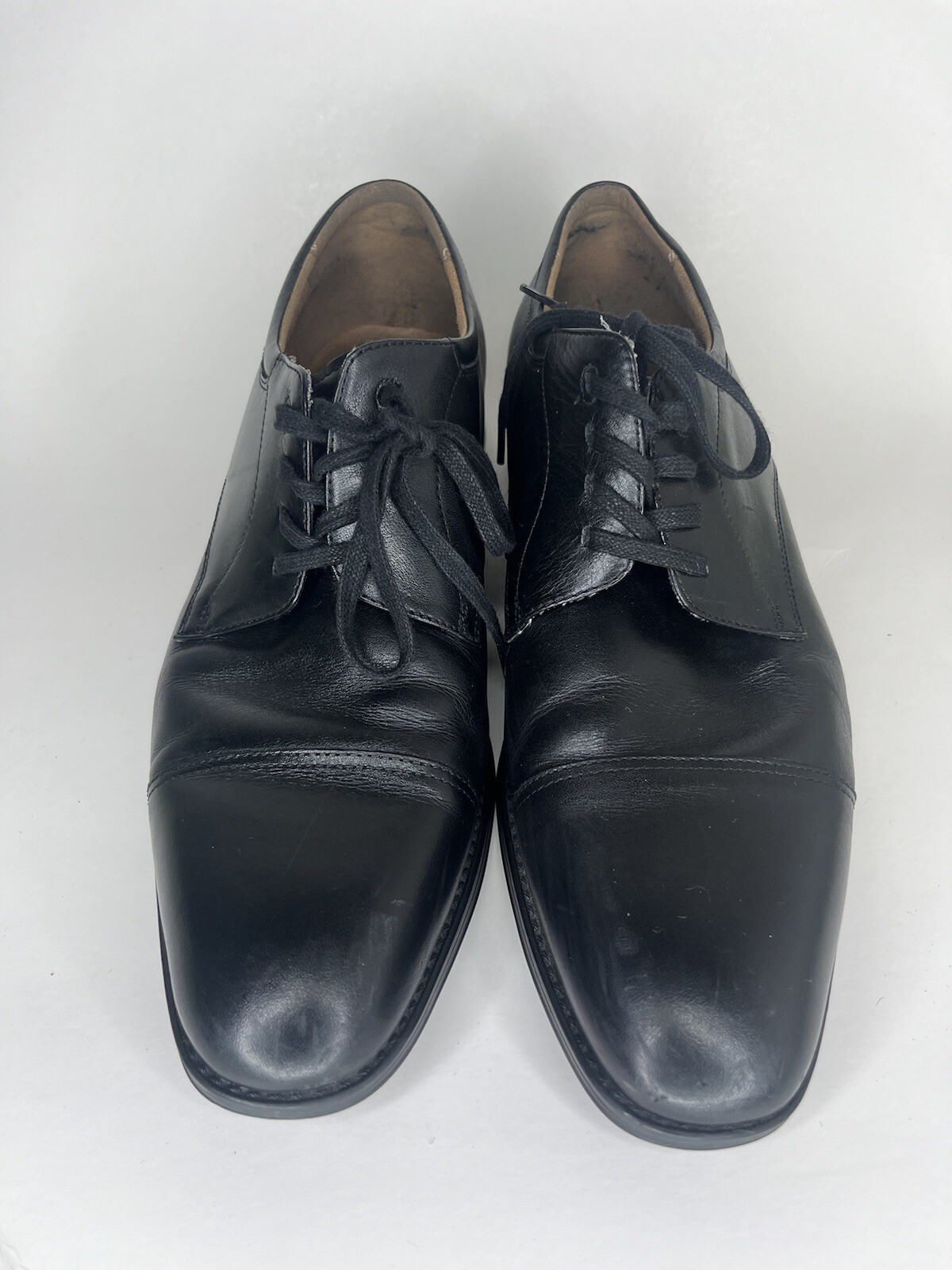 SAOLA scarpe uomo florsheim stringate Oxford punta a cappuccio uomo taglia 8 5M pelle nera