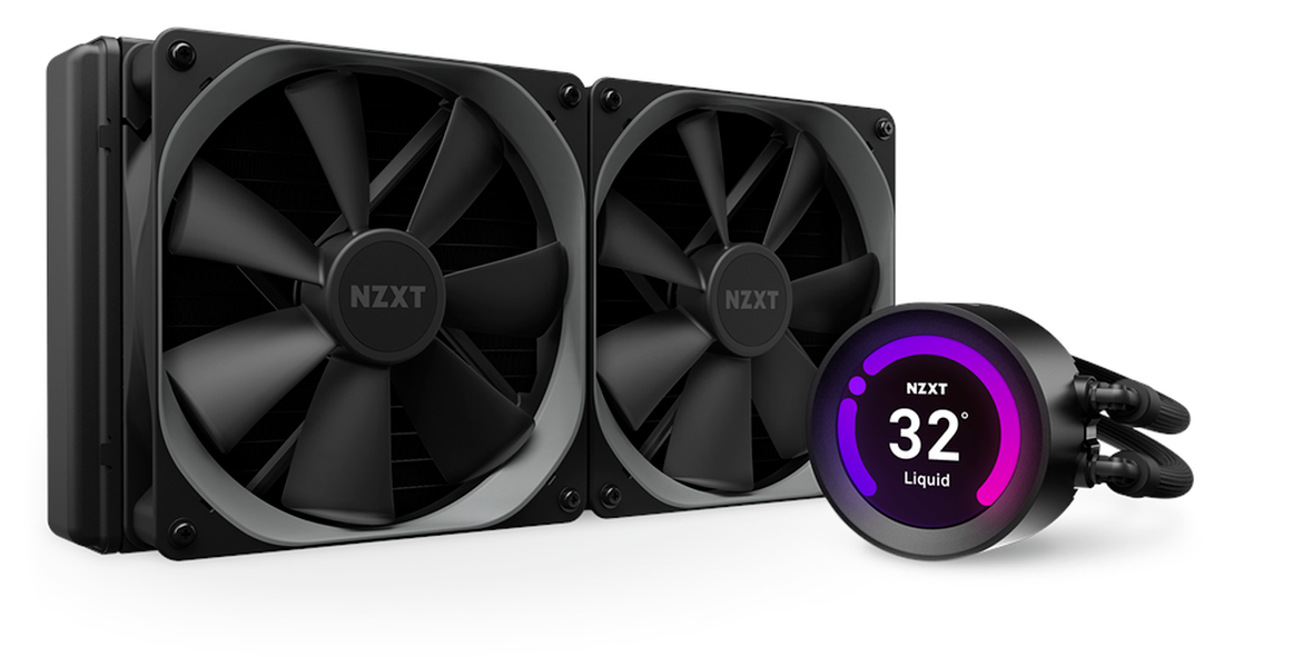 NZXT Kraken Z63 280mm Wasserkühlung mit LCD-Display, Matt Schwarz